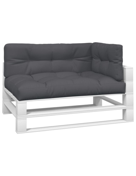 Cuscini per Pallet 3 pz Antracite in Tessuto