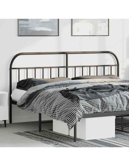 Testiera di Ricambio in Metallo Nero 180 cm