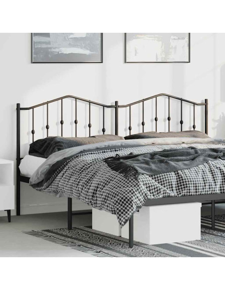 Testiera di Ricambio in Metallo Nero 193 cm