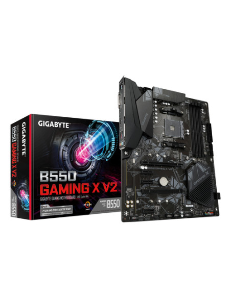 GIGABYTE B550 Gaming X V2 Scheda madre - CPU AMD Ryzen 5000, VRM a 10+3 fasi, fino a 4733 MHz DDR4, 1xPCIe 4.0 + 1xPCIe 3.0 M.2,