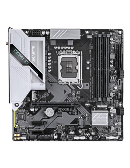 GIGABYTE B760M GAMING PLUS WIFI DDR4 Scheda madre - Supporta CPU Intel Core di 14a generazione, VRM a 4+1+1 fasi, fino a 5333 MH