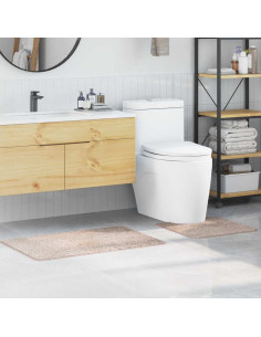 Set di tappetini antiscivolo per il bagno 2 pcs Crema PP