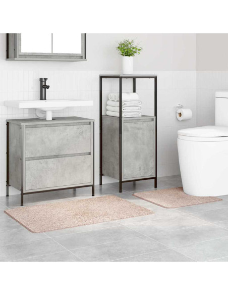 Set di tappetini antiscivolo per il bagno 2 pcs Crema PP