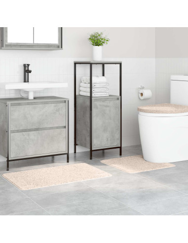 Set di tappetini antiscivolo per il bagno 3 pcs Crema PP
