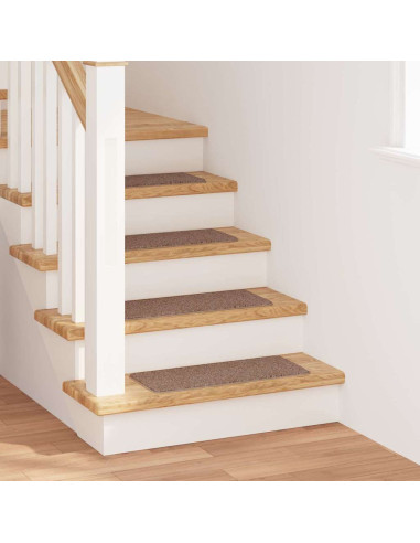 Tappetini Antiscivolo per Scale 15 pcs Marrone 60 x 25 cm PP