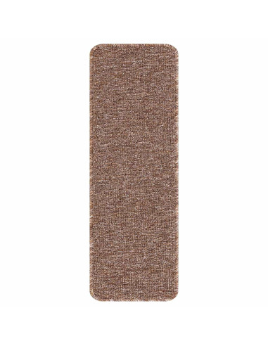 Tappetini Antiscivolo per Scale 15 pcs Marrone 60 x 25 cm PP