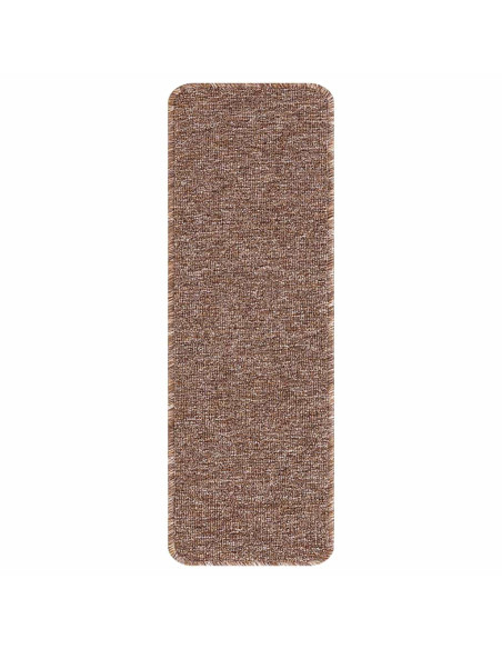 Tappetini Antiscivolo per Scale 15 pcs Marrone 60 x 25 cm PP