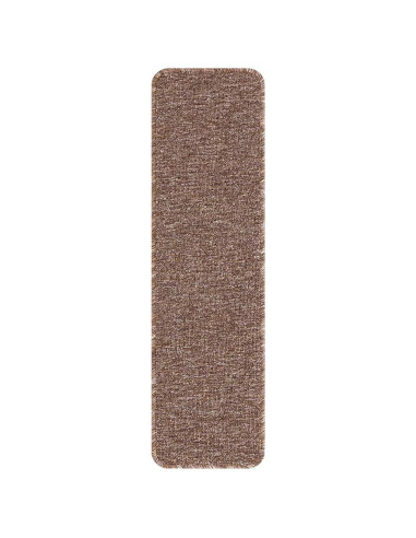 Tappetini Antiscivolo per Scale 15 pcs Marrone 75 x 20 cm PP