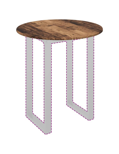 Piano del tavolo Legno vecchio Ø 80 x 1,5 cm Legno multistrato