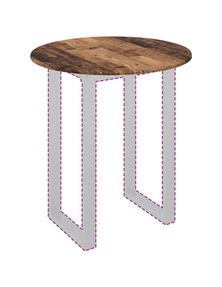 Piano del tavolo Legno vecchio Ø 80 x 1,5 cm Legno multistrato