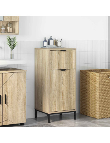 Mobile da Bagno con cassetto Rovere Sonoma 39,5 x 36 x 88 cm