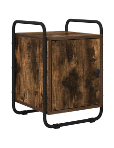 Armadio da Notte Rovere Fumo Legno ingegnerizzato 2