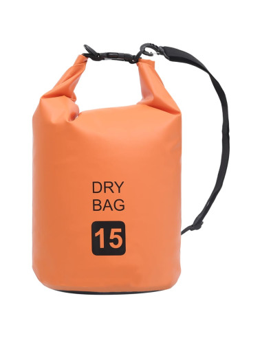 Borsa Impermeabile Arancione 15 L in PVC