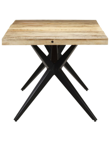 Tavolo da Pranzo 160x80x76 cm in Legno Massello di Mango Grezzo