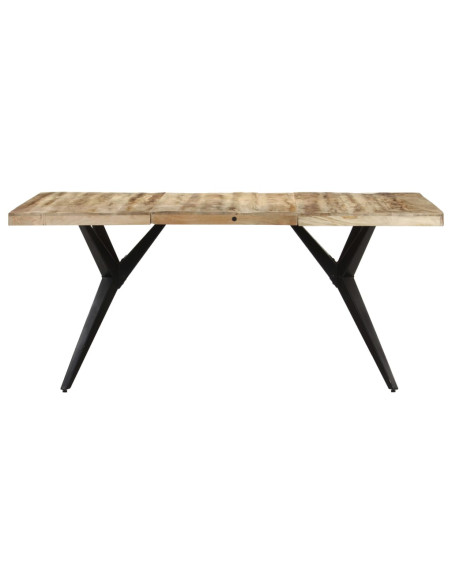 Tavolo da Pranzo 160x80x76 cm in Legno Massello di Mango Grezzo