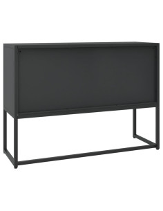 Credenza Nera 105x35x75 cm in Acciaio