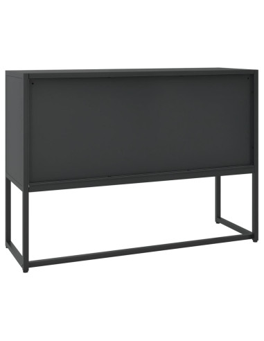 Credenza Nera 105x35x75 cm in Acciaio