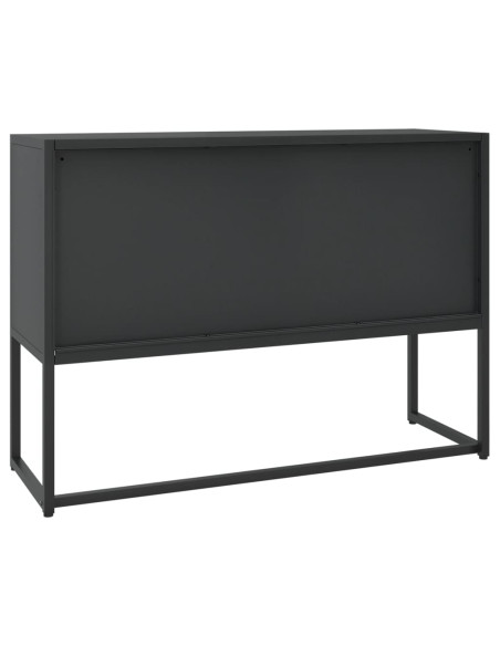 Credenza Nera 105x35x75 cm in Acciaio