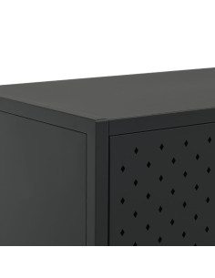 Credenza Nera 105x35x75 cm in Acciaio 2