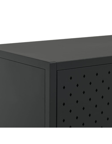 Credenza Nera 105x35x75 cm in Acciaio