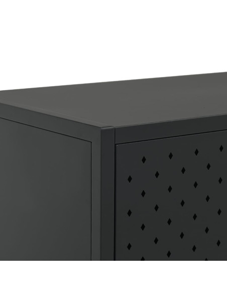 Credenza Nera 105x35x75 cm in Acciaio