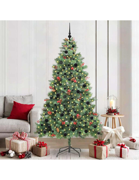 Albero di Natale artificiale Verde 210 cm PVC e Metallo