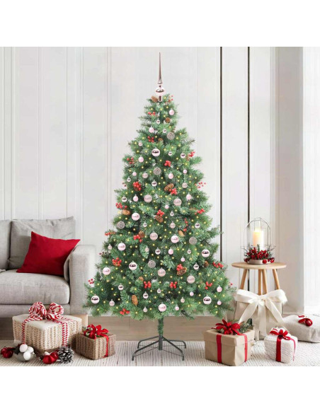 Albero di Natale artificiale Verde 210 cm PVC e Metallo