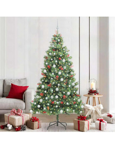Albero di Natale artificiale Verde 210 cm PVC e Metallo