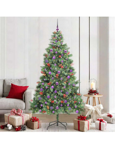 Albero di Natale artificiale Verde 210 cm PVC e Metallo