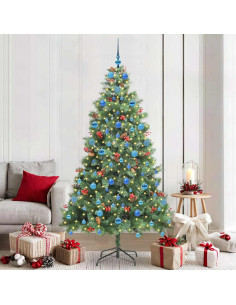 Albero di Natale artificiale Verde 210 cm PVC e Metallo