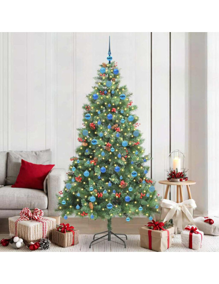 Albero di Natale artificiale Verde 210 cm PVC e Metallo
