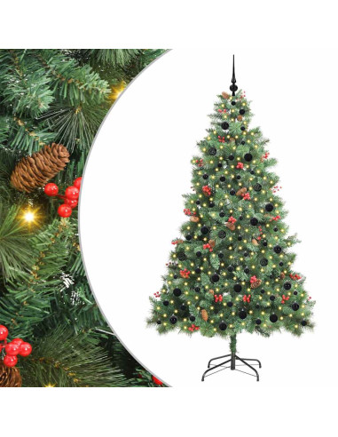Albero di Natale artificiale Verde 210 cm PVC e Metallo