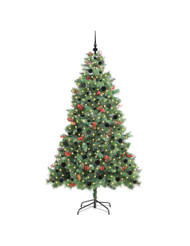 Albero di Natale artificiale Verde 210 cm PVC e Metallo