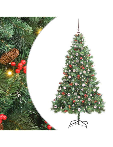 Albero di Natale artificiale Verde 210 cm PVC e Metallo