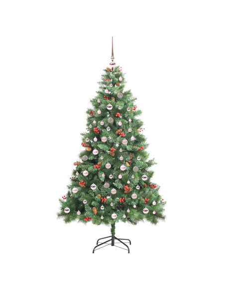 Albero di Natale artificiale Verde 210 cm PVC e Metallo