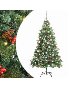 Albero di Natale artificiale Verde 210 cm PVC e Metallo 2