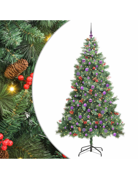 Albero di Natale artificiale Verde 210 cm PVC e Metallo