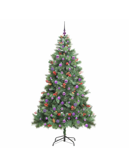Albero di Natale artificiale Verde 210 cm PVC e Metallo