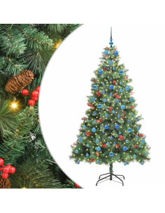 Albero di Natale artificiale Verde 210 cm PVC e Metallo 2