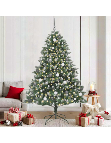 Albero di Natale artificiale con 300 LED Verde 210 cm