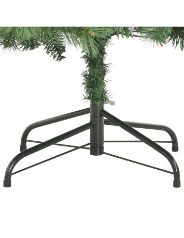 Albero Natale Artificiale Incernierato con Pigne e Bacche 210cm