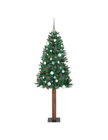 Albero di Natale snodato con 300 LED con supporto Verde 180 cm