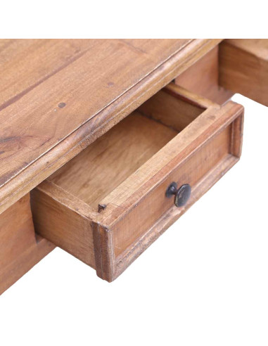 Scrivania con Cassetti 117x57x75 cm in Legno Massello di Mogano