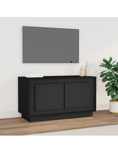 Mobile Porta TV Nero 80x35x45 cm in Legno Multistrato