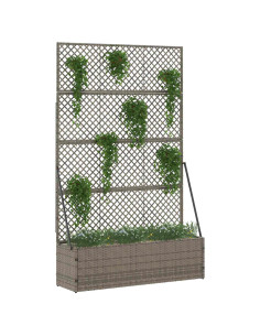 Fioriera a traliccio da giardino Grigio 105 x 30 x 170 cm 2