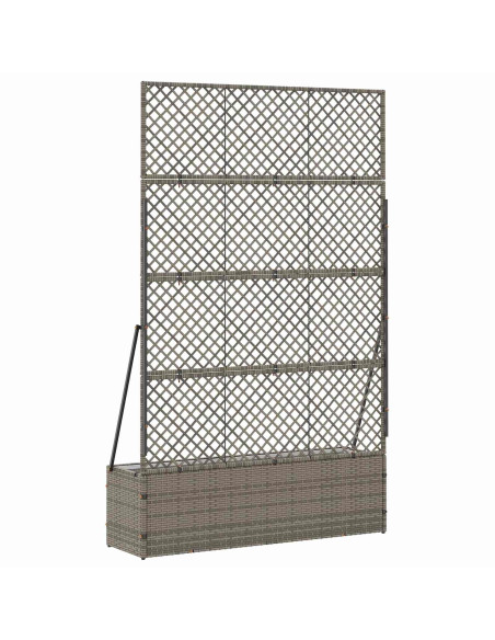 Fioriera a traliccio da giardino Grigio 105 x 30 x 170 cm
