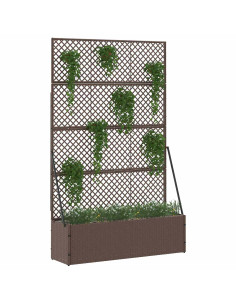 Fioriera a traliccio da giardino Marrone 105 x 30 x 170 cm 2