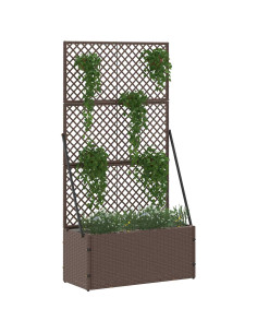 Fioriera a traliccio da giardino Marrone 70 x 30 x 135 cm 2