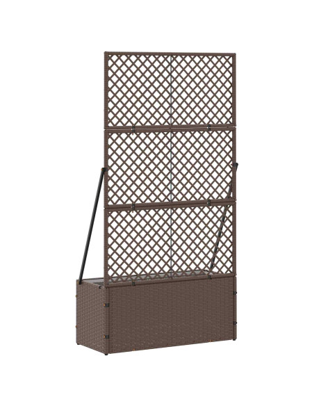 Fioriera a traliccio da giardino Marrone 70 x 30 x 135 cm