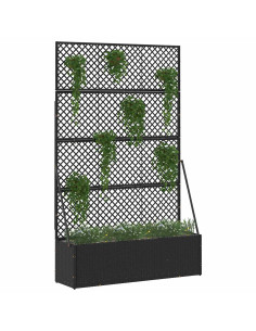 Fioriera a traliccio da giardino Nero 105 x 30 x 170 cm Metallo 2